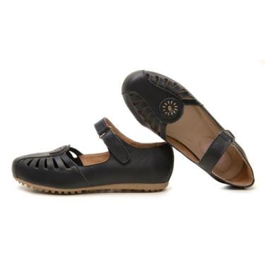 Imagem de Sapatilha Boneca Feminina Pluma Levíssima Couro Legitimo Antiderrapant