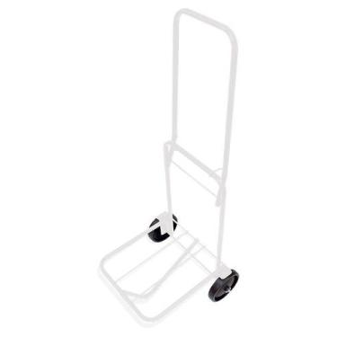 Imagem de Carrinho De Carga Dobrável 50kg Branco C/ Elástico - TUBOMAX