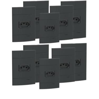 Imagem de Kit 40 conjunto de tomada 10a grafite up schneider