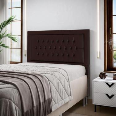 Imagem de Cabeceira Pegasus 140 Premium Couro Artificial Aradecor , Marrom, CASA