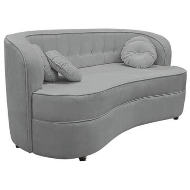 Imagem de Sofá Curvo 2 Lugares Orgânico Sala Recepção Escritório Decorativo Luxo