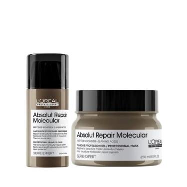 Imagem de Kit Absolut Repair Molecular Leave-in 100ml + Masc 250ml - Loreal Prof
