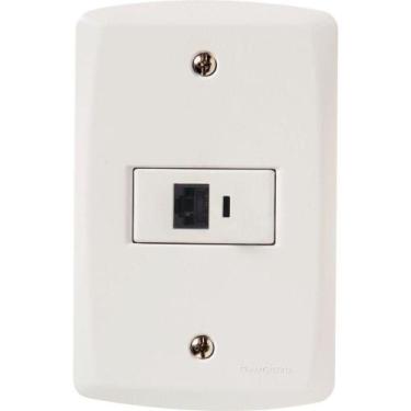 Imagem de Conjunto 4x2 Com 1 Tomada Rj45 Cat. 6 Tramontina Lux2 Branco Tramontin