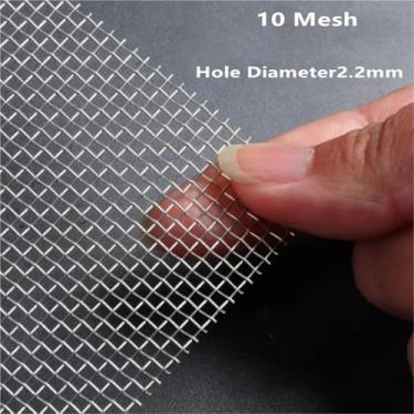 Imagem de TWENOW Filtro de alimentos 1 peça malha 4-500, filtro de aço inoxidável 304, tela de peneira de arame de aço inoxidável (10 malha 2200 mícron, 1 metro por 1 metro)