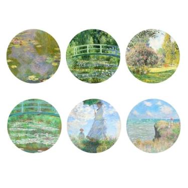 Imagem de Conjunto com 6 Porta-Copos Artesanais – Para Mesa de Centro, Cozinha, Bar, Escritório e Presentes Obras de MONET