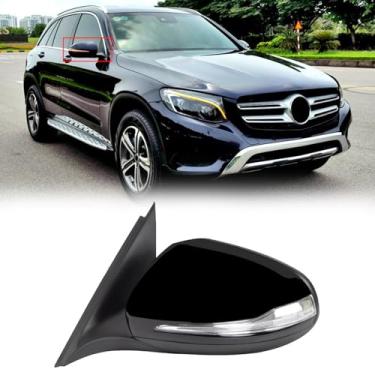 Imagem de Adequado para Mercedes Benz W253 GLC200 GLC300 GLC260 2016 2017 2018 2019 2020 Conjunto de espelho retrovisor de carro espelhos laterais do motorista dobráveis, aquecimento, luz de chão, ponto cego,