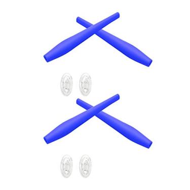 Imagem de 2 pares de meias de substituição azuis e kits de nariz para Oakley Crosshair 2.0 OO4044