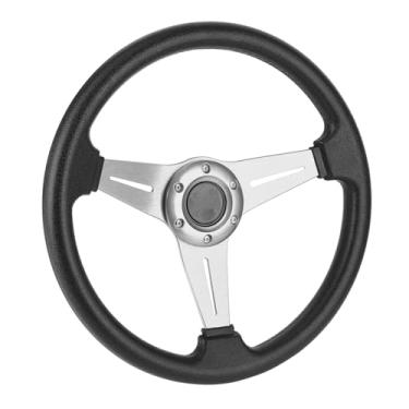 Imagem de Racing Car Drifting Volante Substituição Universal Acessório para Controle Melhorado Experiência 350 Milímetros 14in Vermelho (Prata)