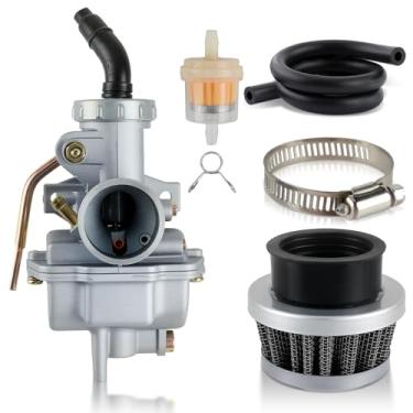 Imagem de Carbhub Carburador PZ20 para Kazuma Baja 50cc 70cc 90cc 110cc 125cc TaoTao 110B NST SunL Chinese Quad 4 tempos ATV 4 rodas Go kart bicicleta de sujeira Honda CRF50F XL75 CRF80F XR50R com filtro de ar de combustível