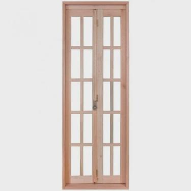 Imagem de Porta de Madeira Camarão 213x74cm com Marco e Batente 14cm ewk P23 Rondosul