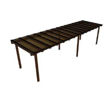 Imagem de Kit Policarbonato Bronze 4mm 7,00m X 2,00m - Perfis Naturais