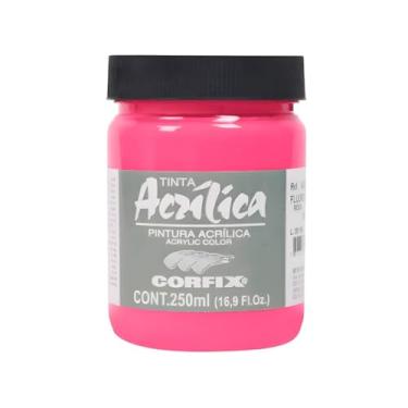 Imagem de Tinta Acrílica Corfix 250ml Fluorescente Avulso ROSA 1012