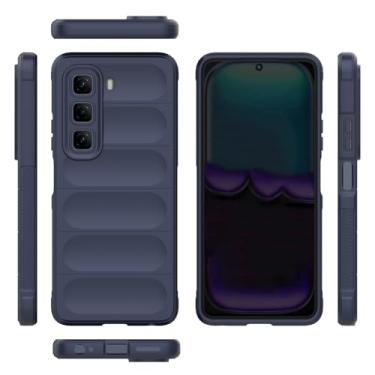 Imagem de Elubugod Capa compatível com Infinix Hot 50 4G, capa para celular TPU macia compatível com Infinix Hot 50 4G X6882 capa azul