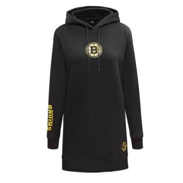 Imagem de Vestido feminino NHL clássico de chenille escovado nas costas com capuz felpudo francês