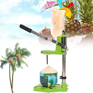 Imagem de Máquina manual de abertura de coco, ferramentas de cozinha, ferramenta de abridor de coco, base de metal espessa, abridor de furador de pressão manual para jovens/tenros loja de frutas de coco uso