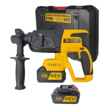 Imagem de Martelete e furadeira 2 baterias b-tek dz45 48v recarregável