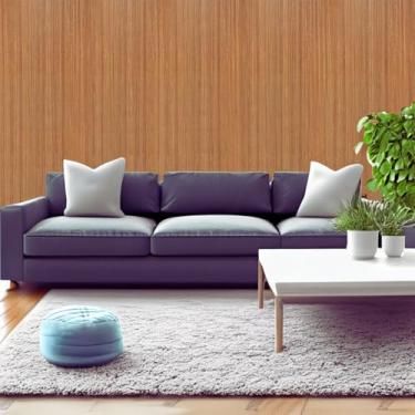 Imagem de Papel De Parede Adesivo 10m x 45cm Lavável 3d (Madeira Escura)