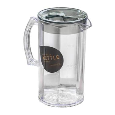 Imagem de YWJLQH Water Pitcher Water Jug Gift Gree Versátil Fridge Pitcher Ice Tea Kettle for Beverage, Rodada Preta
