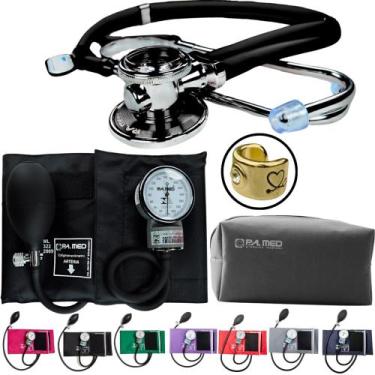 Imagem de Kit Aparelho Pressao Esfigmo Aneroide Estetoscopio Rappaport - Love Sa