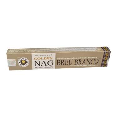 Imagem de Incenso Massala Golden Nag Vareta Goloka Breu Branco Unid - Lua Místic