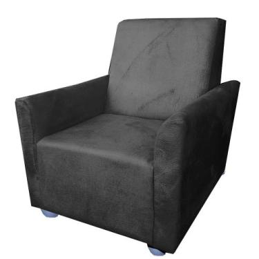 Imagem de Poltrona Cadeira Sofa Infantil Kids Angel - Silverio Decor, Preto