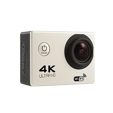 Imagem de Câmera de ação esportiva à prova d'água HD mini câmera de mergulho ao ar livre 4K WiFi esportes DV time lapse (cor: cinza prateado tamanho: médio)