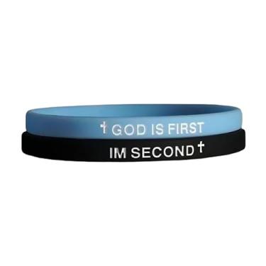 Imagem de Fuqimanman2020 GOD IS FIRST BRACELET, IM Second Christian Rubber Bracelet Silicone Bible Verses Pulseiras Inspiradoras Religiosas Motivacionais Pulseiras Pulseiras, Medium, Silicone, Sem Pedra