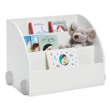 Imagem de Organizador Infantil Carrinho Livreiro Omar 10% Mdf (livros)