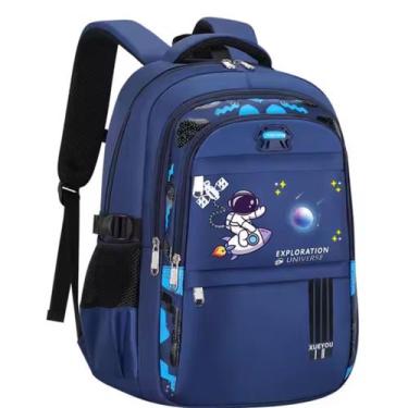 Imagem de Mochila Bolsa Escolar Viagem Acampamento Material Notebook Astronauta 