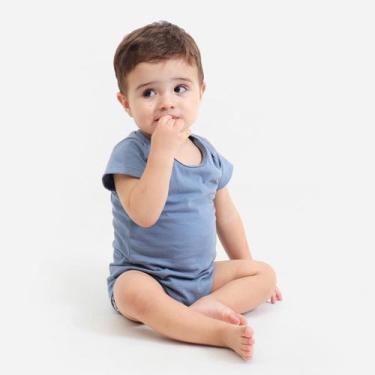 Imagem de Body Infantil Bebe Liso Malha Algodão Manga Curta Unissex - TECHMALHAS