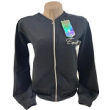 Imagem de Jaqueta femenina Moletom peluciado - Expressão Latina, Preto, P