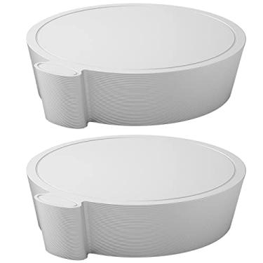 Imagem de 100 peças de 7,6 cm, mini placas redondas de papelão para bolo para mousse, cupcake, bolo sobremesa, decoração de bolos, prata