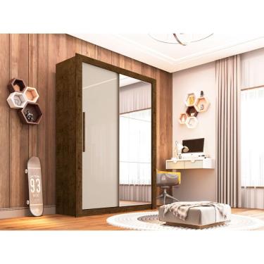 Imagem de Roupeiro Panamá Em Mdp 2 Portas Com Espelho Sallêto Ipe/off