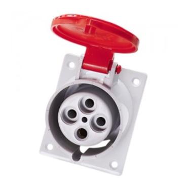 Imagem de Tomada Embutir 3p+t 32a Vermelho Ip44 6h Hj 380v