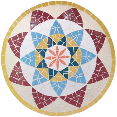 Imagem de Mandala Indiana I Piso Mosaico Ceramico Tamanho 250cm