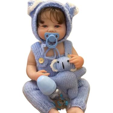 Imagem de Bebe Reborn Menino Todo Em Silicone De Vinil Macio Artesanal Realista