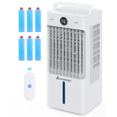 Imagem de Z ZONAMA Ar-Condicionado Portátil Sem Janela Com Controle Remoto, Visor De Refrigerador Evaporativo 3 Em 1, Tanque 2,64 Galões Para Resfriamento 10 Horas, Modos E 6 Velocidades, Oscilação 60°, Tempo