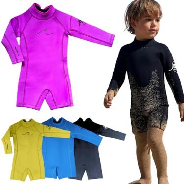 Imagem de Selective HA Roupa de mergulho para bebês, bebês, crianças, ultrasoft de neoprene de 1,5 mm e 2,5 mm, manga comprida, roupa de mergulho curta, Yamamoto e versões tradicionais de neoprene (roxo