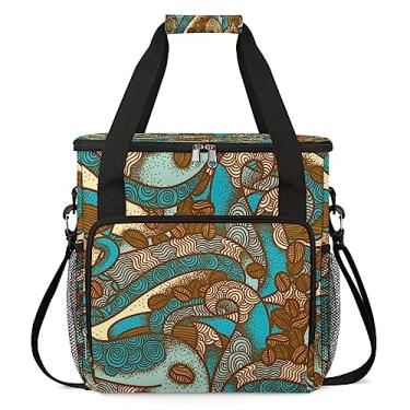 Imagem de FengQuGou Bolsa De Transporte Para Cafeteira Vintage Boho, Viagem E Armazenamento Compatível Com Keurig K-Mini Ou Plus, Estojo Portátil Dose Única Bolsos Cápsulas K-Cup