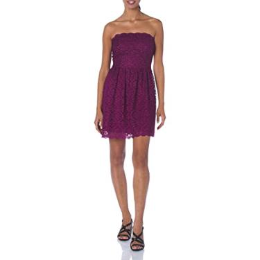 Imagem de Speechless Vestido de festa feminino com gola redonda, Renda de vinho, 5