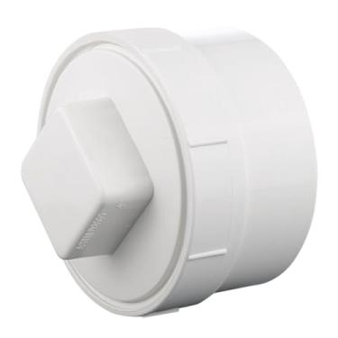 Imagem de 10 cm PVC DWV Cleanout Plug Cap adaptador de esgoto fêmea Encaixe com sistemas de drenagem e tubulação Branco