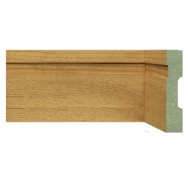 Imagem de Kit Rodapé de MDF 40 Barras Frisadas de 10cm x 2,40m Rende 96 Metros Moldufama Carvalho Prime