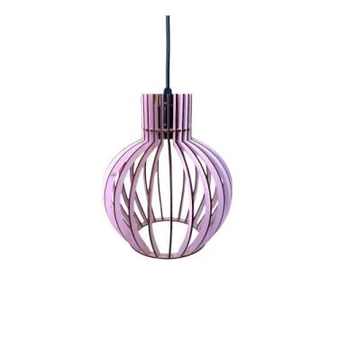 Imagem de Luminaria pendente mdf - Canaamdf, Rosa