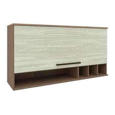 Imagem de Armário Aéreo Evolution 1 PT Tannat e Legno Crema 120 cm - BATROL