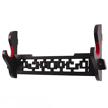 Imagem de FOXSMZZ Suporte de Parede para Espadas, Suporte de Parede Acolchoado de Veludo para Espadas de Samurai, Suporte para Exibição de Katana Wakizashi Tanto, Cabide de Parede para Espadas (1 Camada)