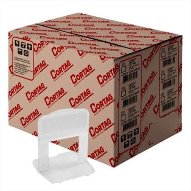 Imagem de Espaçador Nivelador De Piso Tradicional Cortag 500 Peças, 1,0mm