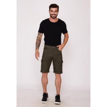 Imagem de Bermuda Masculina 7950 Verde Musgo F075 - macaw, Verde musgo, 44