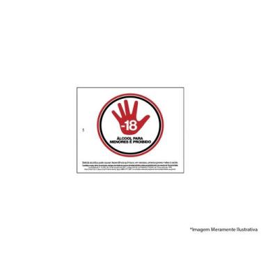 Imagem de Placa Sinal.pvc 20x25cm Proibido Alcool Para Menores 18 Anos - LOOK