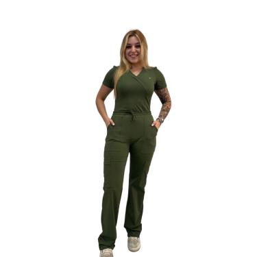 Imagem de Conjunto Scrub Pijama Cirúrgico Verona Verde Cacto Toque geladinho