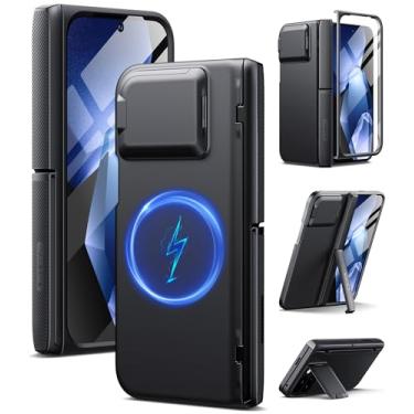 Imagem de TONGATE Capa magnética para Pixel 9 Pro Fold compatível com Magsafe, [com capa de câmera, proteção de dobradiça e protetor de tela] Capa resistente à prova de choque para Google Pixel 9 Pro Fold